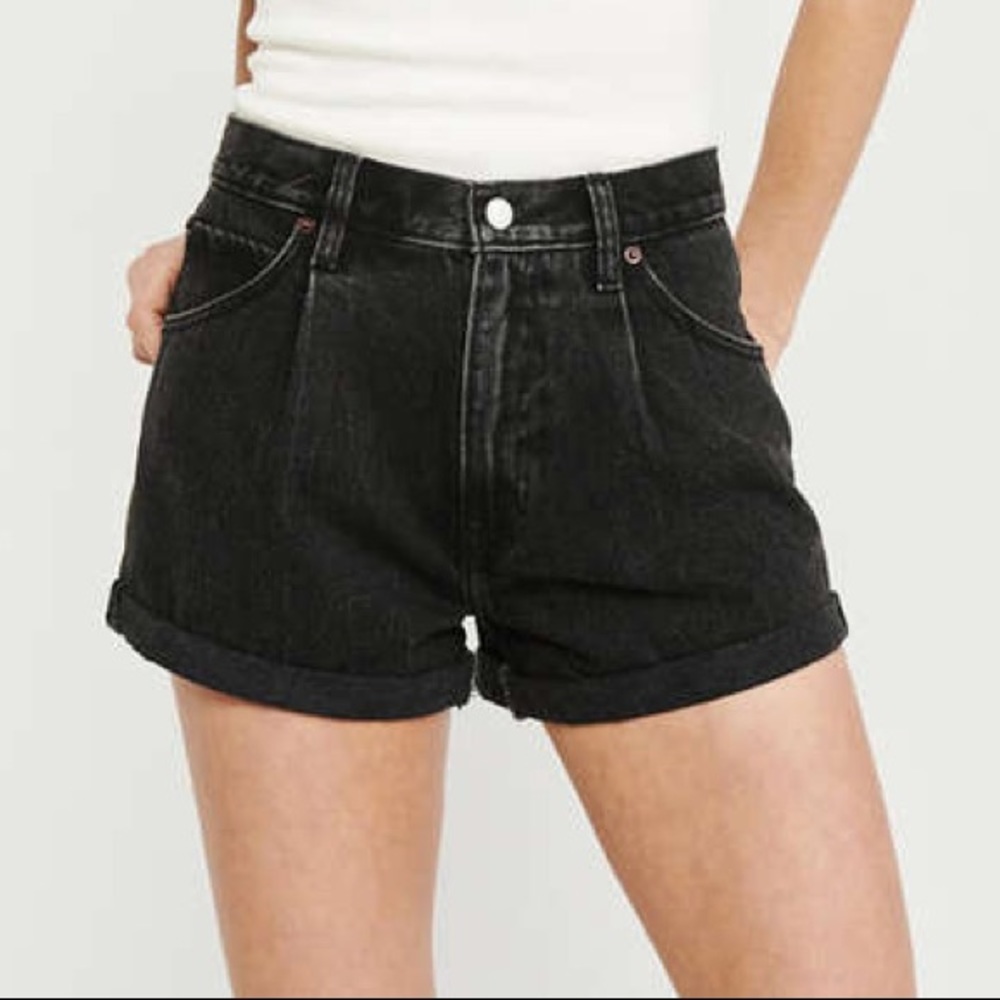 Abercrombie & Fitch High Rise Black Short